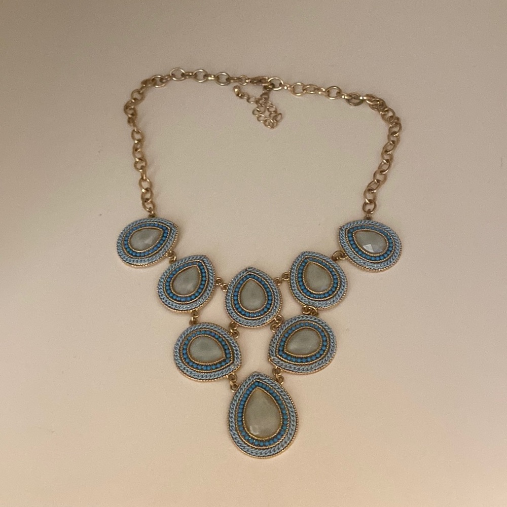 Gold and Blue Necklace